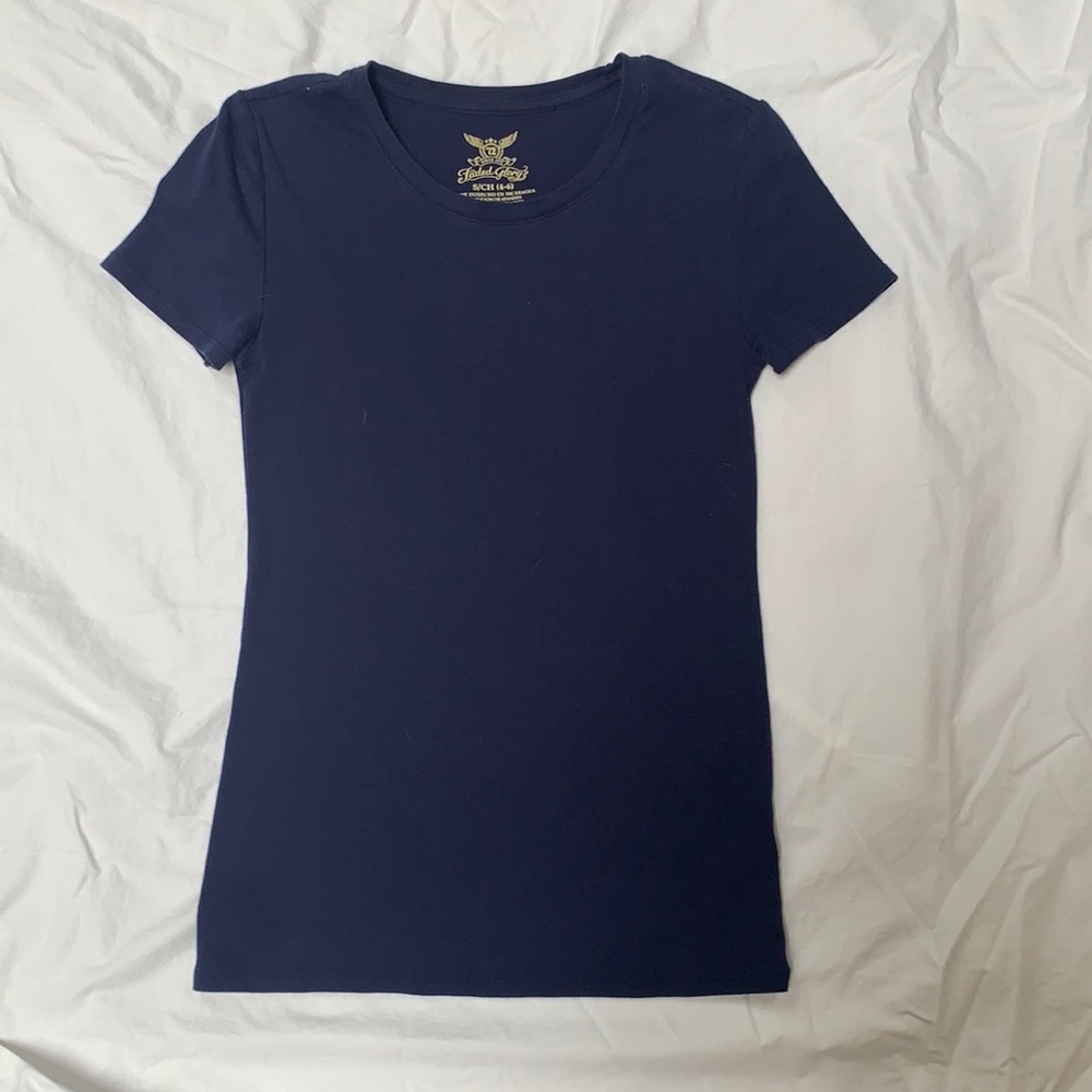 navy blue t-shirt